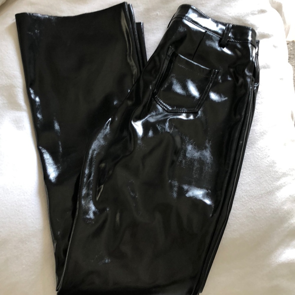 I AM GIA leather pants with pocket cutouts